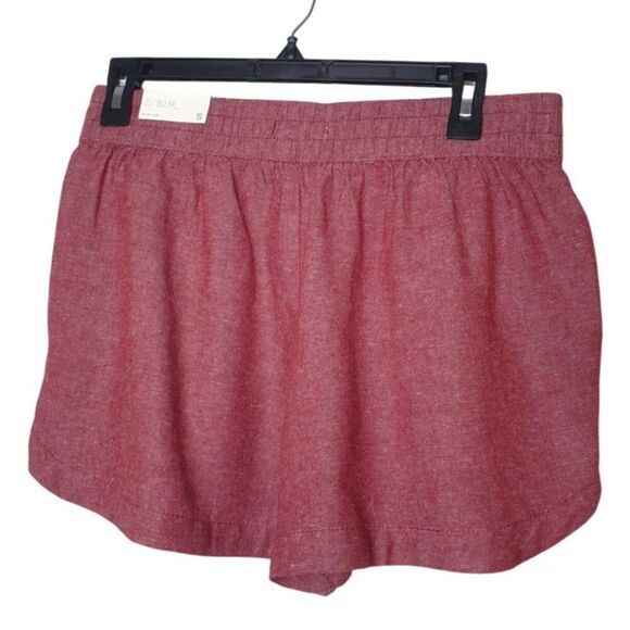 Maurices Red Linen Blend Shorts S Mid Rise Casual Chic Pockets Athleisure Shorts - Picture 2 of 7